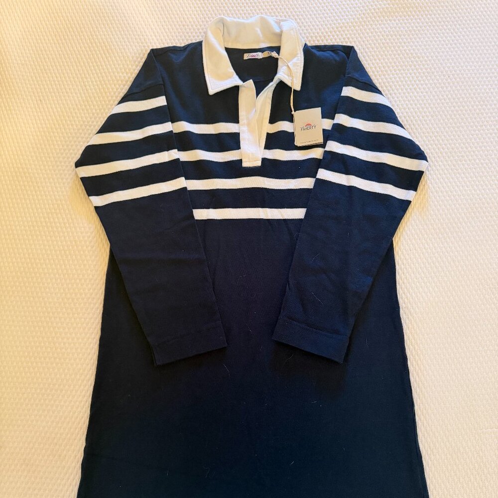Faherty striped rugby shirt dress NWT | coastal preppy style